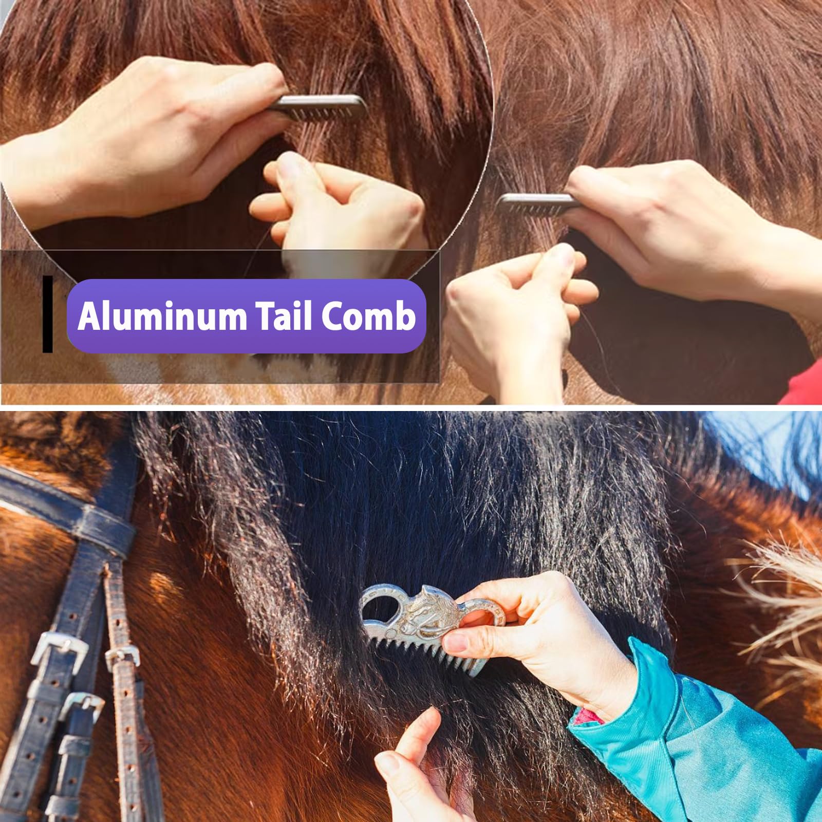 Horse Grooming Kit 13 Piece, Horse Brushes for Grooming Supplies Set with Organizer Bag, Horse Brush & Curry Comb for Effective Cleaning, Gift for Horses Riders Beginners