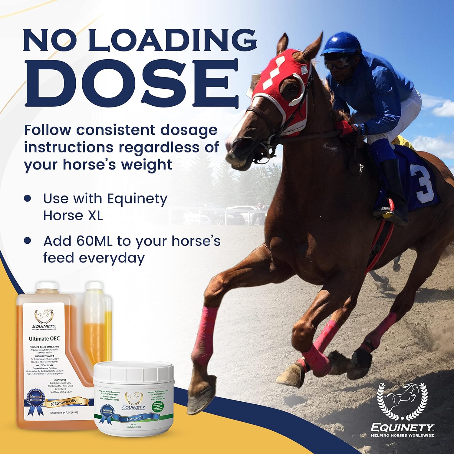 Ultimate OEC Horse Supplement – Omega 3, Vitamin E, Flaxseed Oil for Horses – Coat Defense, Joint & Hoof Support – Vet-Approved Equine Oil for Healthy Weight, Muscle & Recovery