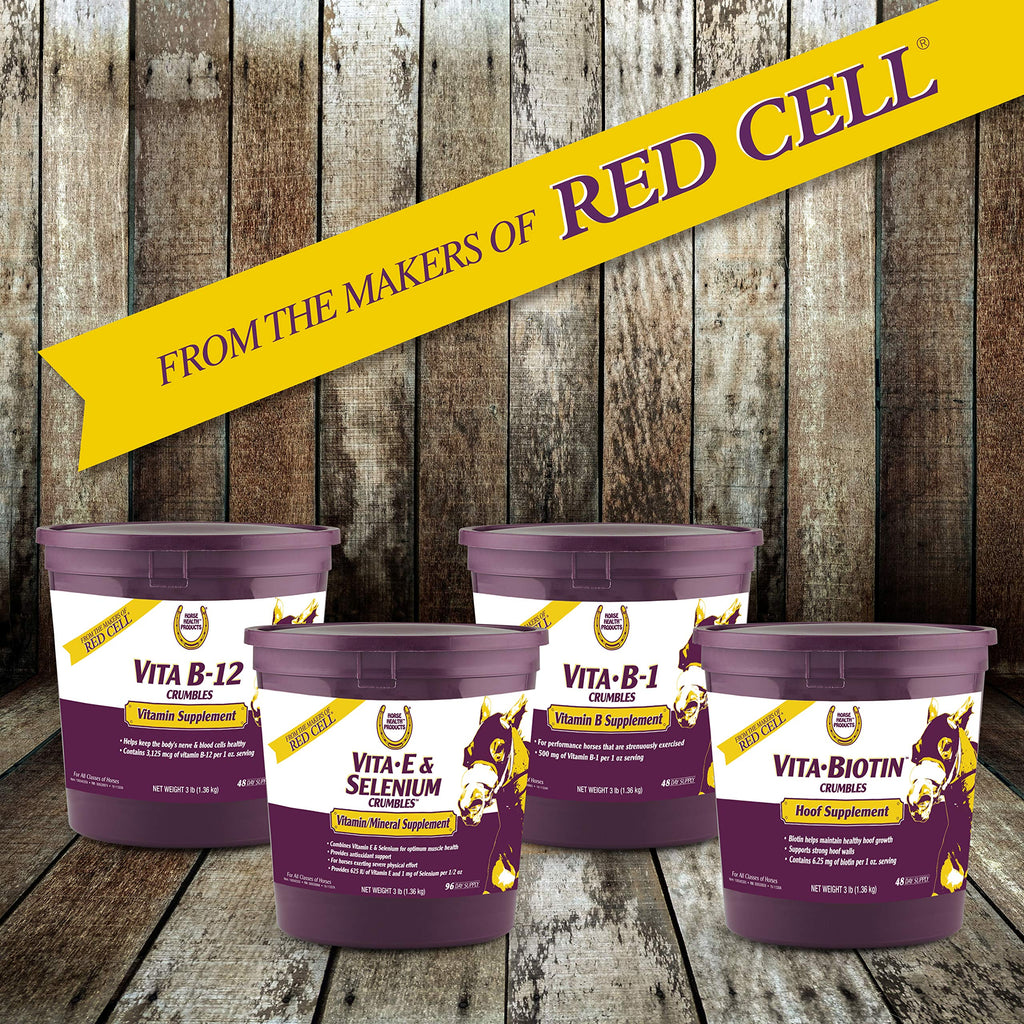 Suplemento de biotina para cascos de caballos Horse Health Vita Biotin Crumbles, el suplemento de biotina apoya el crecimiento saludable de los cascos, paredes fuertes, previene grietas y astillas, 1.36 kg, suministro para 48 días